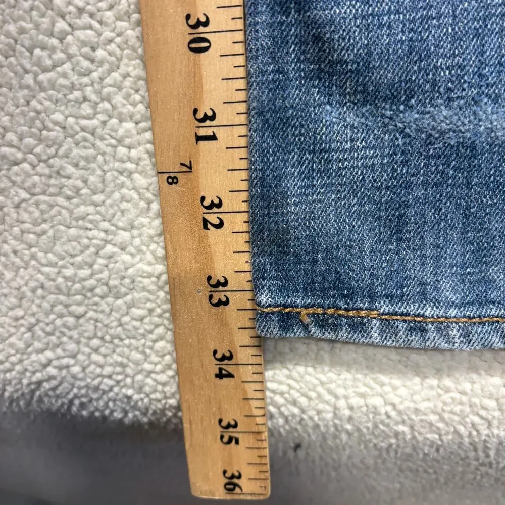 Levi's 501 Jeans Mens 32 x 36 Distressed Denim Button Fly Straight Leg Casual